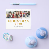 Budget Kerstmis 2022 Familie Foto Collage Flyer (Enkel)