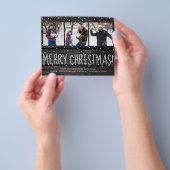 Budget Kerstmis 3 foto collage sneeuw vakantie Flyer (Hand)