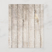 Budget Kerstmis 3 fotocollage wood Holiday Kaart (Achterkant)