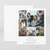 Budget Kerstmis 6 fotocollage Holiday Kaart (Voorkant / Achterkant)