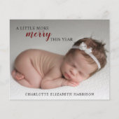 Budget Kerstmis Aankondiging Fotokaart (Voorkant)