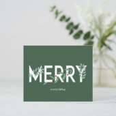 Budget Kerstmis Alles Groen Kerstkaart (Staand voorkant)
