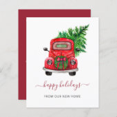 Budget kerstmis auto-weve Moved Holiday Kaart (Voorkant / Achterkant)