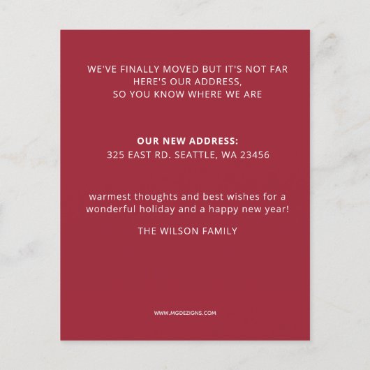 Budget kerstmis auto-weve Moved Holiday Kaart (Achterkant)