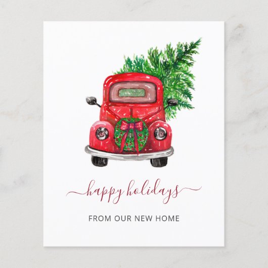 Budget kerstmis auto-weve Moved Holiday Kaart (Voorkant)