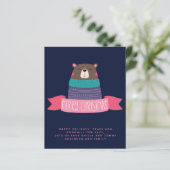 Budget kerstmis Beer Aangepaste jaarbrief (Staand voorkant)