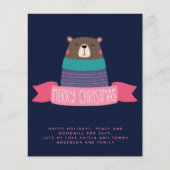 Budget kerstmis Beer Aangepaste jaarbrief (Voorkant)