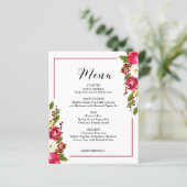 Budget Kerstmis Bloemen Menukaart (Staand voorkant)