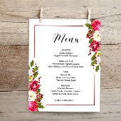 Budget Kerstmis Bloemen Menukaart