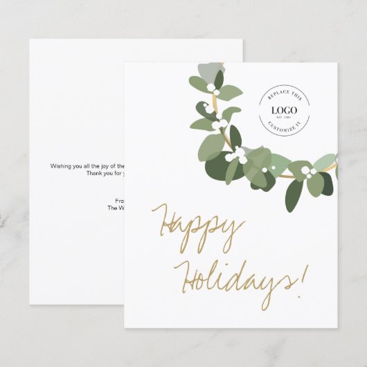 Budget kerstmis Business logo Gold Black Wreated (Voorkant / Achterkant)