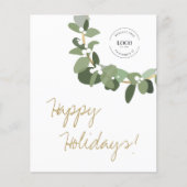 Budget kerstmis Business logo Gold Black Wreated (Voorkant)