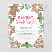 Budget Kerstmis Cookie Exchange Uitnodiging (Voorkant)