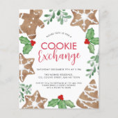 Budget Kerstmis Cookie Exchange Uitnodiging (Voorkant)