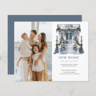 BUDGET Kerstmis Deur Bewegende Foto Vakantie Kaart