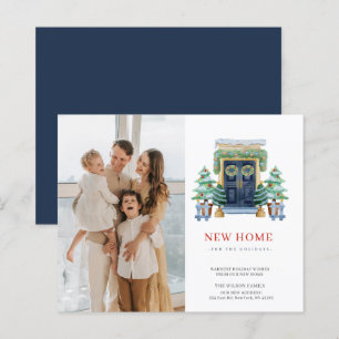 BUDGET Kerstmis Deur Bewegende Foto Vakantie Kaart