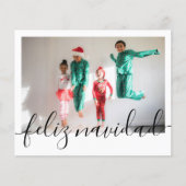 BUDGET Kerstmis Feliz Navidad Typografie Foto (Voorkant)