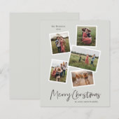Budget Kerstmis Foto Collage Vakantiekaart (Voorkant / Achterkant)