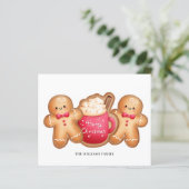 Budget Kerstmis Gingerbread Cacao Kaart (Staand voorkant)