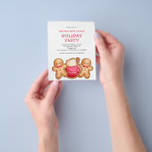 Budget Kerstmis Gingerbread Cacao Uitnodiging Flyer (Hand)