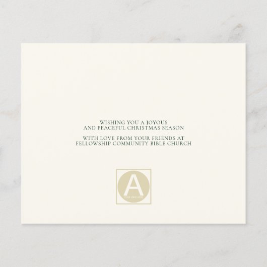 Budget Kerstmis Gold Foil Script Corporate (Achterkant)