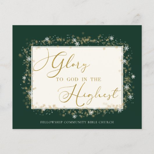 Budget Kerstmis Gold Foil Script Corporate (Voorkant)
