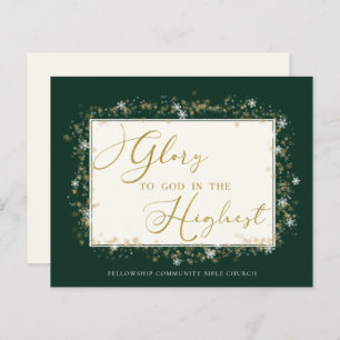 Budget Kerstmis Gold Foil Script Corporate