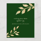 Budget Kerstmis Gold laat groene feestdag foto (Achterkant)