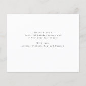 Budget Kerstmis gouden script rode feestdag Kaart (Achterkant)