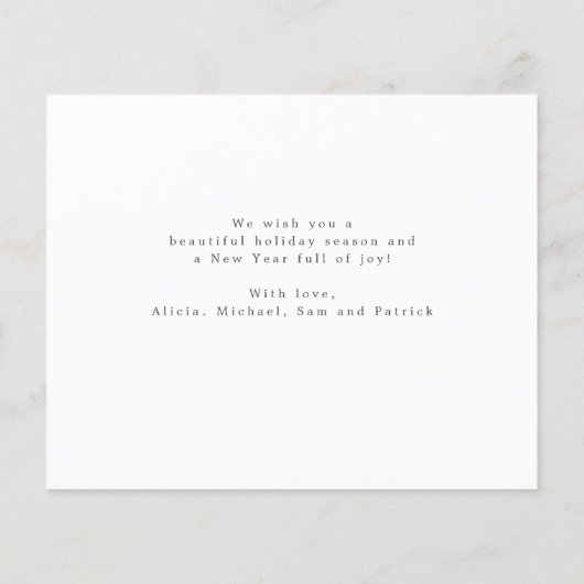 Budget Kerstmis gouden script rode feestdag Kaart (Achterkant)