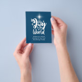 Budget kerstmis Kaart Nativiteit Blauw & wit (Hand)