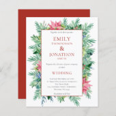 Budget Kerstmis Lijst Wedding Invite (Voorkant / Achterkant)
