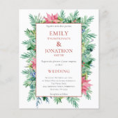 Budget Kerstmis Lijst Wedding Invite (Voorkant)