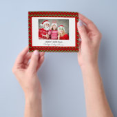 Budget Kerstmis Merry Christmas Rood Groen Foto Ka Flyer (Hand)