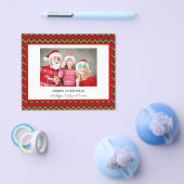 Budget Kerstmis Merry Christmas Rood Groen Foto Ka Flyer (Enkel)