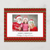Budget Kerstmis Merry Christmas Rood Groen Foto Ka Flyer (Voorkant)