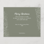 Budget kerstmis met gevouwen feestdag Kaart (Achterkant)