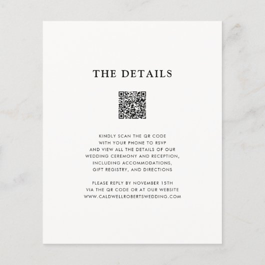 Budget Kerstmis Poinsettia QR Code Weddenschap Uit (Achterkant)