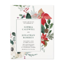 Budget Kerstmis Poinsettia QR Code Weddenschap Uit