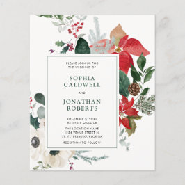 Budget Kerstmis Poinsettia QR Code Weddenschap Uit