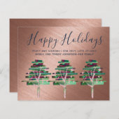 Budget Kerstmis Roos Gold Invites, Letter (Voorkant / Achterkant)