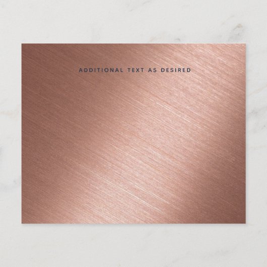 Budget Kerstmis Roos Gold Invites, Letter (Achterkant)