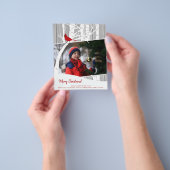 Budget Kerstmis rustieke foto vakantie Flyer (Hand)