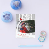 Budget Kerstmis rustieke foto vakantie Flyer (Enkel)