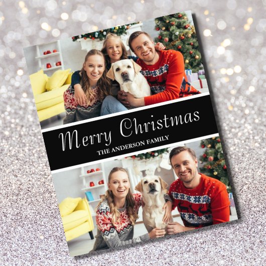 Budget Kerstmis Twee Foto Flyer