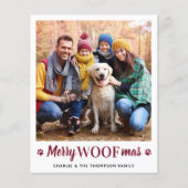 Budget Kerstmis van de eenvoudige foto van de Dog  (Voorkant)