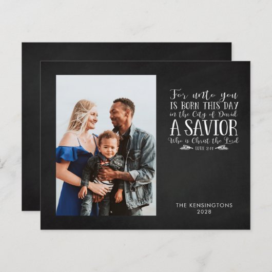 Budget Kerstmis Verse Typography Holiday Foto (Voorkant / Achterkant)