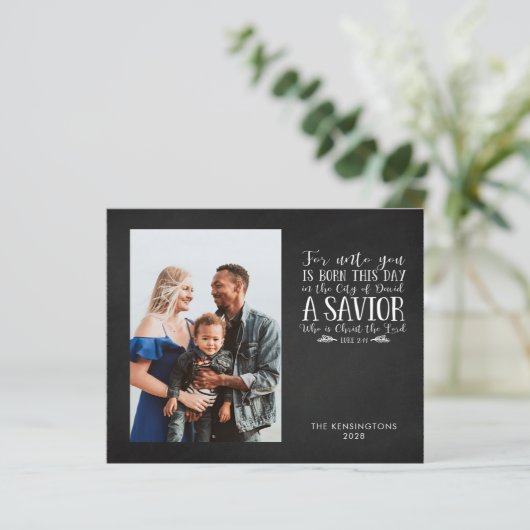 Budget Kerstmis Verse Typography Holiday Foto (Staand voorkant)