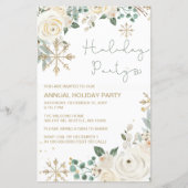 Budget Kerstmis Winter Sneeuwvlokken Vakantie Part (Voorkant)