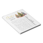 Budget Kerstmis Woord Zoeken Tear Away Party Game Notitieblok (Schuin)