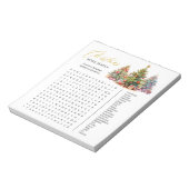 Budget Kerstmis Woord Zoeken Tear Away Party Game Notitieblok (Linkerzijde)